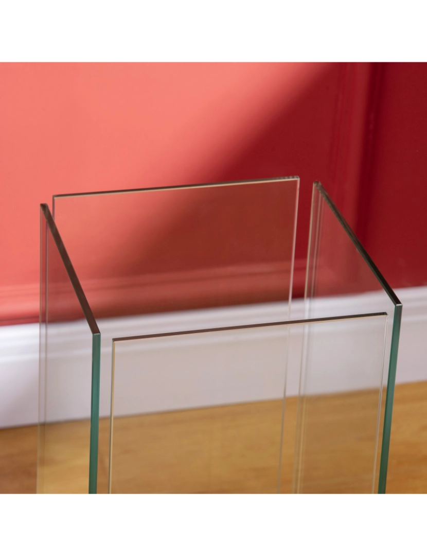 imagem de HOMCOM Lareira de Bioetanol de Pé 25x25x60cm Capacidade de 0,4L Combustão de 2 Horas Estufa de Bioetanol de Aço Inoxidável para Interior e Exterior Prata8