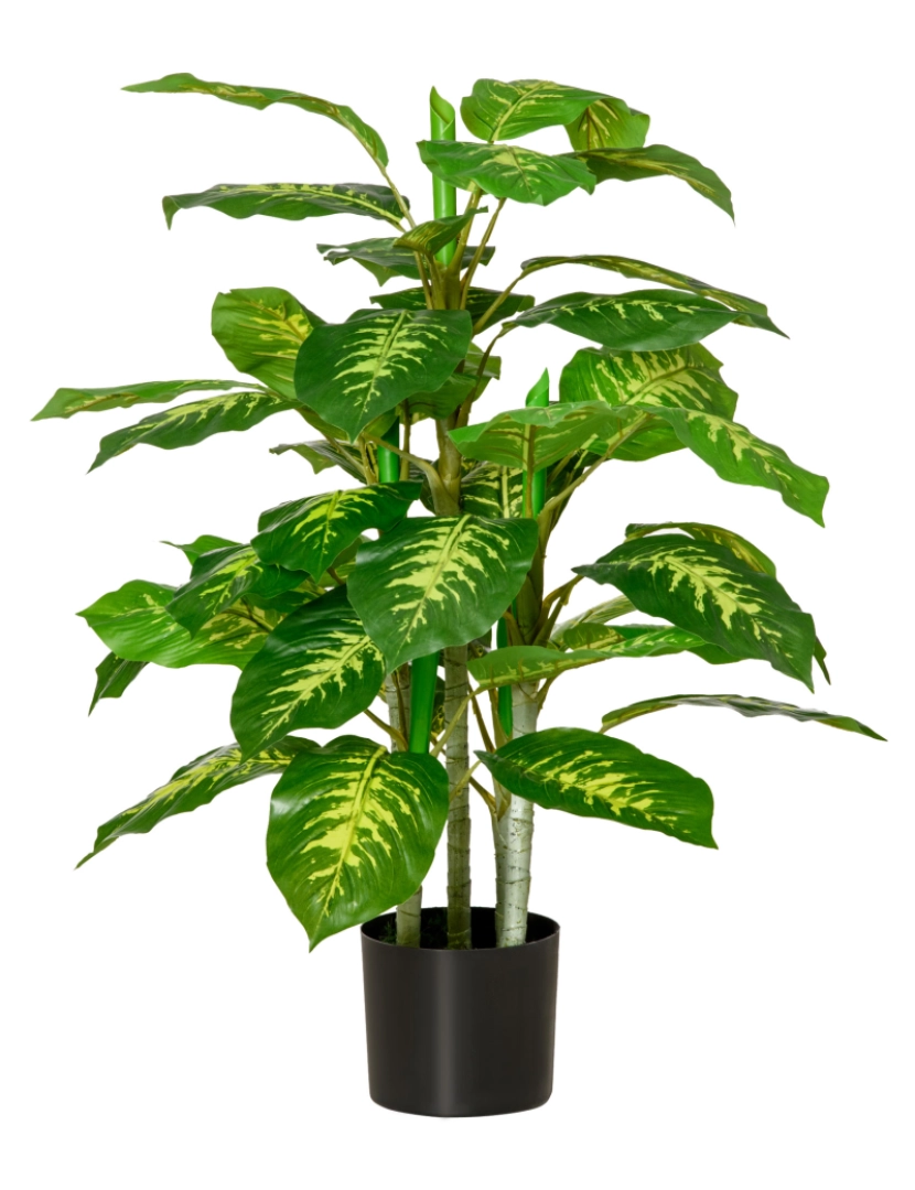 imagem de Planta Artificial Aglaonema 17x17x95cm cor verde 830-4331