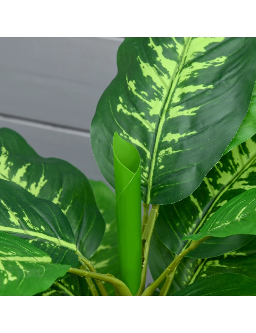 imagem de Planta Artificial Aglaonema 17x17x95cm cor verde 830-4338