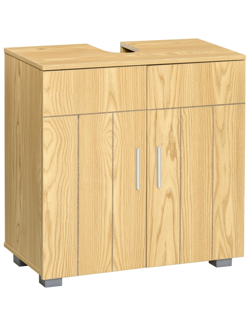 Kleankin - Móvel para Lavatório Pousar 60x30x60cm cor cor de madeira natural 834-345