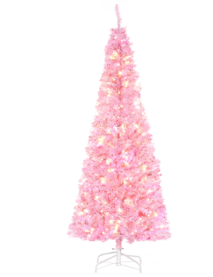 Homcom - Árvore de Natal 63x63x180cm cor rosa 830-571V91PK