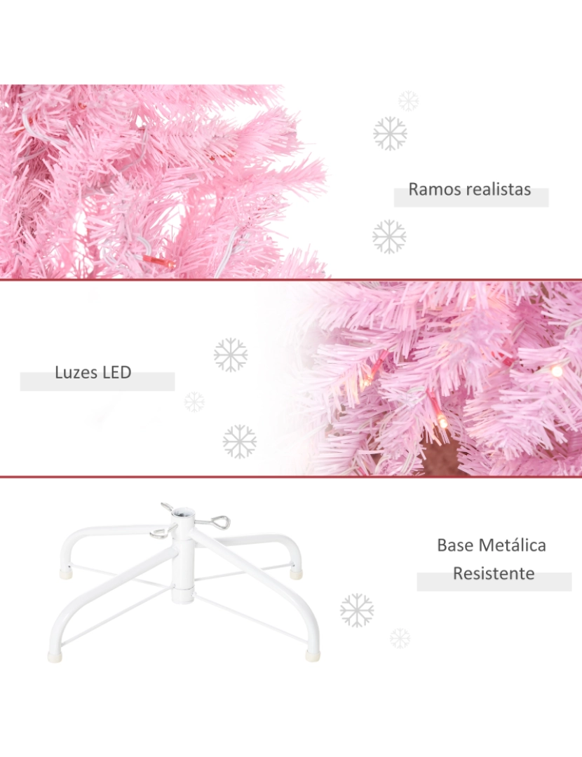 imagem de Árvore de Natal 63x63x180cm cor rosa 830-571V91PK7