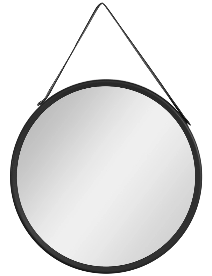 Homcom - Espelho de Parede 30x2.2x30cm cor preto 830-632V00BK