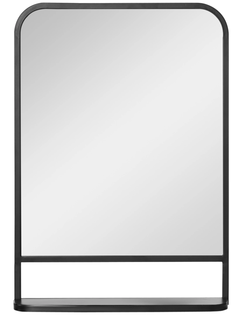 Homcom - Espelho de Parede 70x50x10,2cm cor preto 830-633V00BK