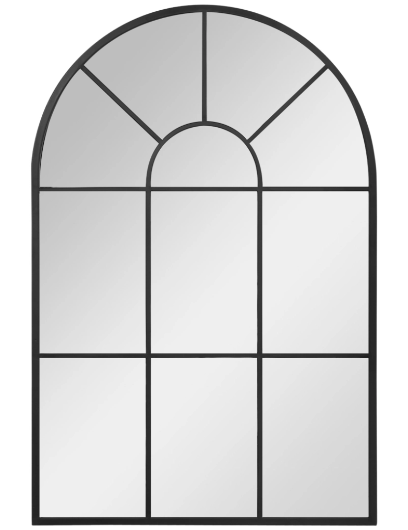 Homcom - Espelho de Parede 60x91cm cor preto 830-631V01BK