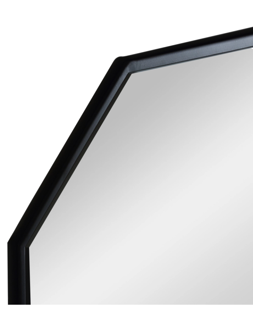 imagem de Espelho de Parede 61x8.4x61cm cor preto e madeira 830-606V00BK6