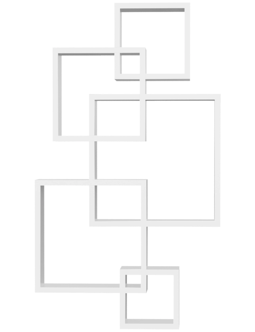 imagem de Estante de Parede 49.5x10.2x86cm cor branco 830-610V00WT1