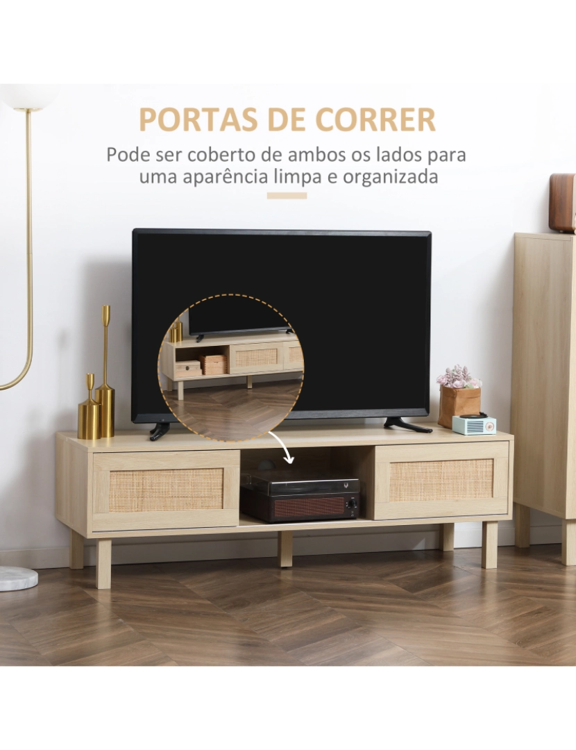 imagem de Móvel de TV 135x39x41cm cor cor de madeira natural 839-3065