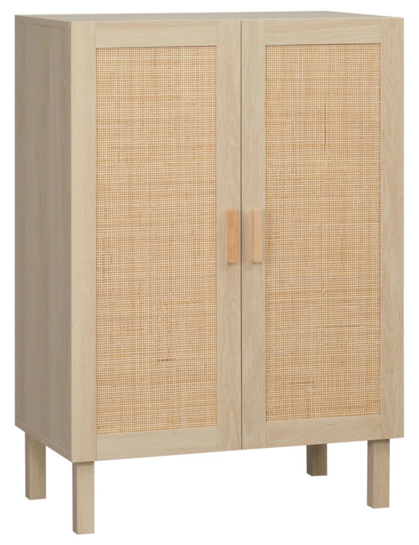 imagem de Aparador de Sala de Estar 73x41x102cm cor cor de madeira natural 838-1991