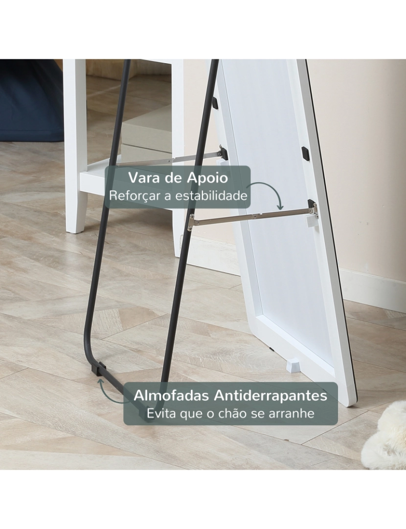 imagem de Espelho de Pé 45x37x158.5cm cor prata 831-580V00SR6