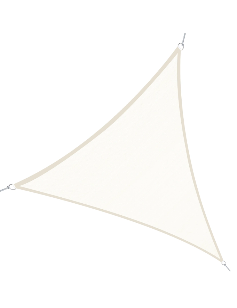 imagem de Toldo Vela Triangular 500x500x500cm cor creme branco 01-06391