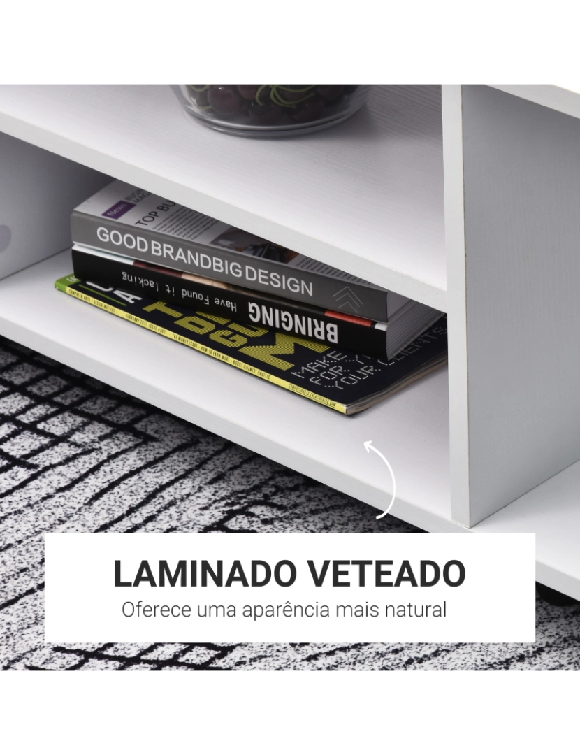 imagem de Móvel de TV 80x40x40cm cor branco 02-06095
