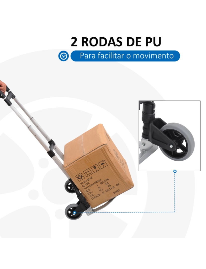 imagem de Carrinho de Mão 41x38.5x100cm cor plateado E7-00065