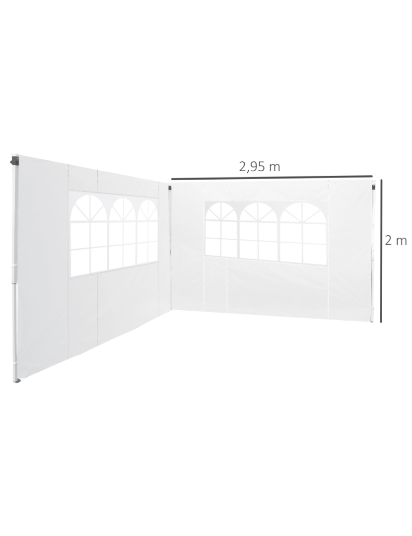 imagem de Parede Lateral Tendas 300x200cm cor branco 01-02643