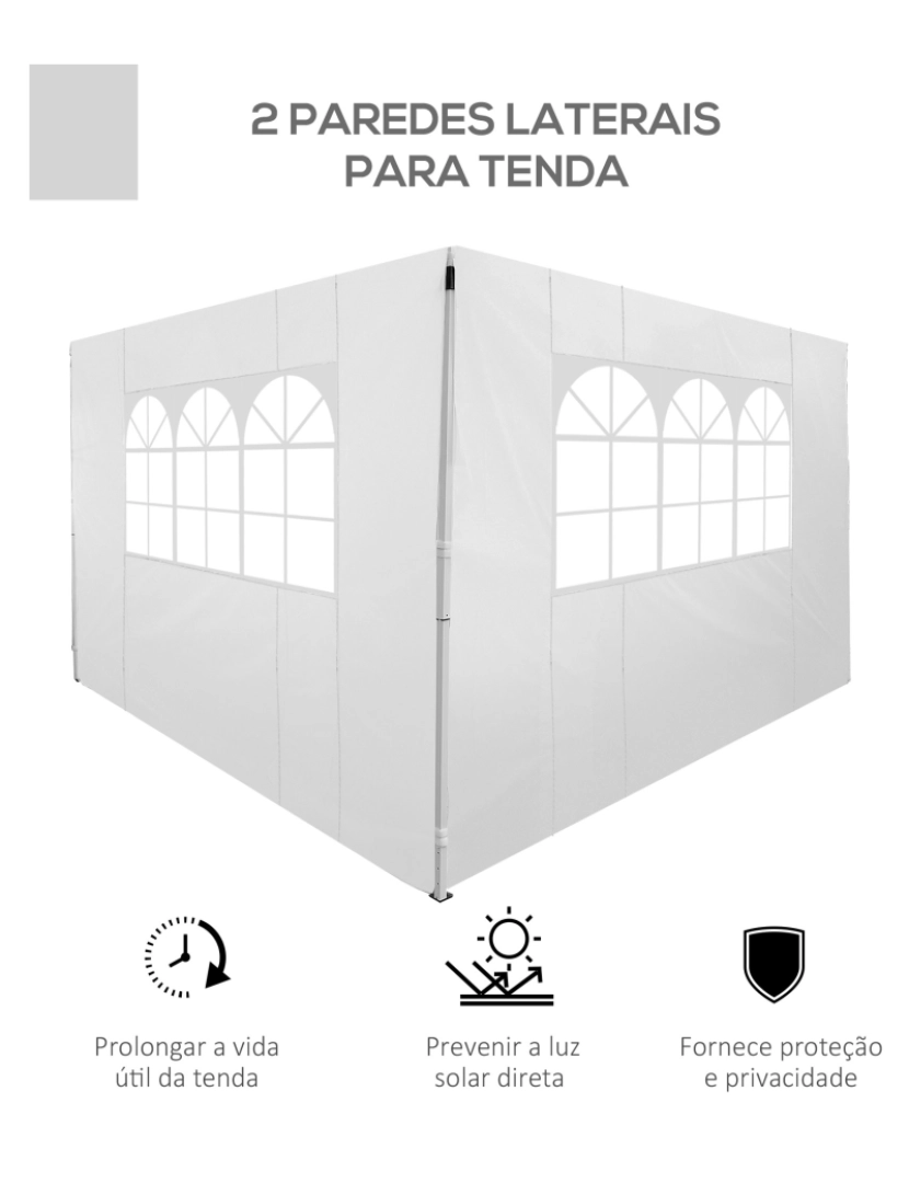 imagem de Parede Lateral Tendas 300x200cm cor branco 01-02644