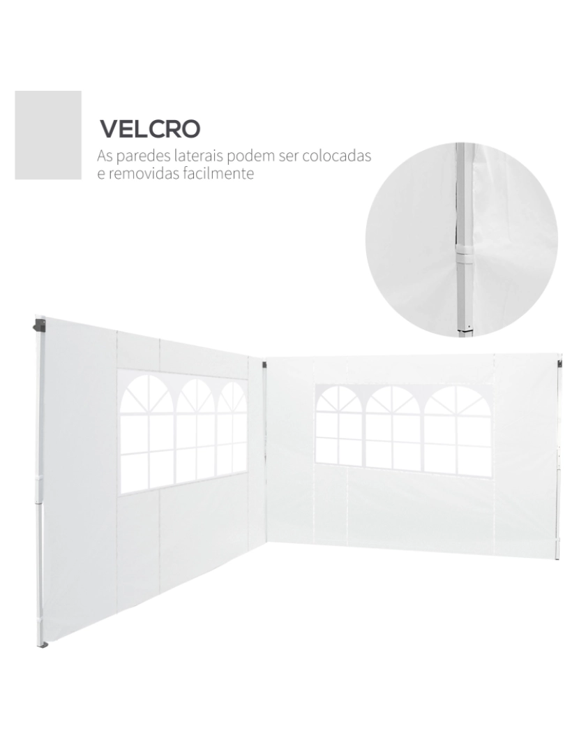 imagem de Parede Lateral Tendas 300x200cm cor branco 01-02645