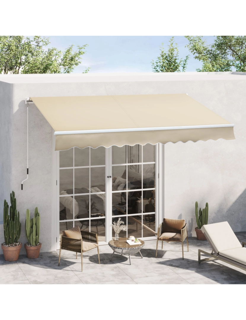 imagem de Toldo Manual 350X250cm cor creme branco 840-174CW2