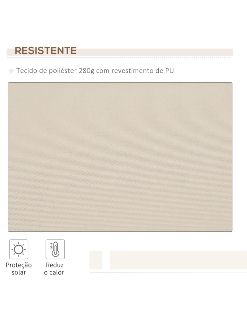 imagem de Toldo Manual 350X250cm cor creme branco 840-174CW4