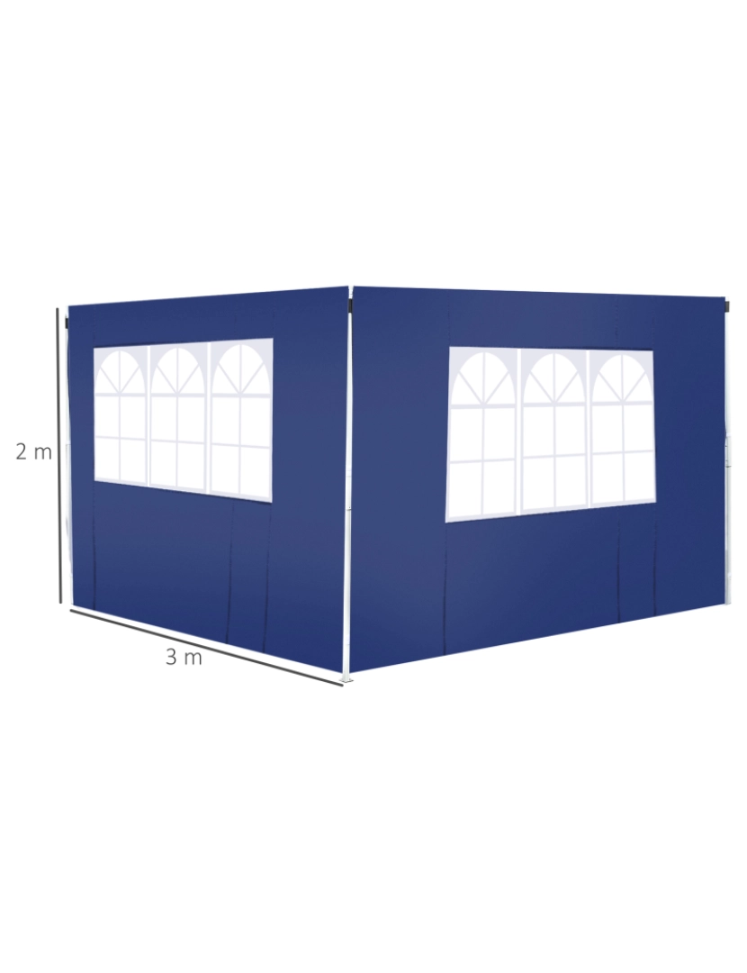 imagem de Parede Lateral Tendas 300x200cm cor azul 01-03003