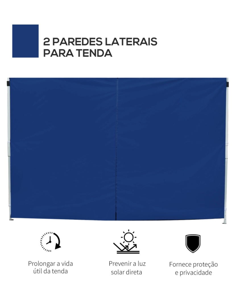 imagem de Parede Lateral Tendas 300x200cm cor azul 01-03004