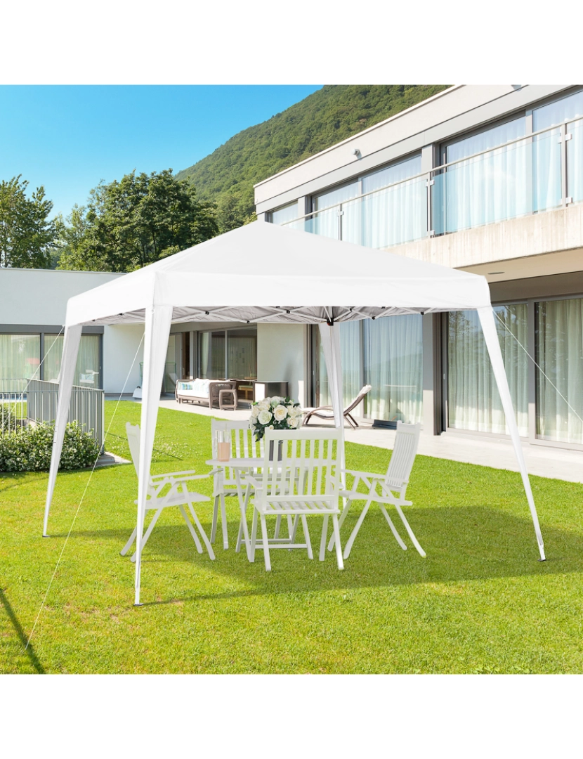 imagem de Tenda Dobrável 297x297x250cm cor branco 840-159WT2