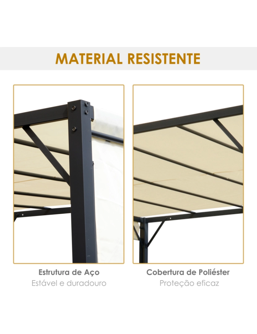 imagem de Pérgola 3x3x2.3m cor creme branco 84C-063CW5