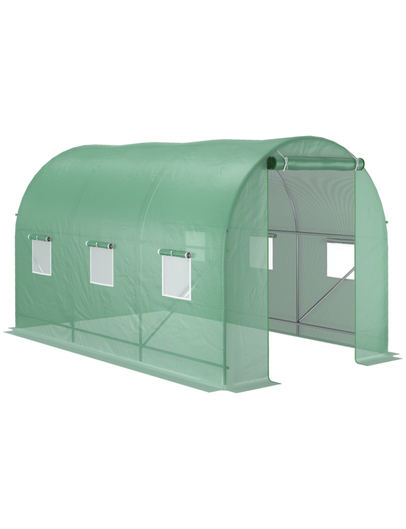 imagem de Estufa Tipo Túnel 350x200x200cm cor verde 845-0141