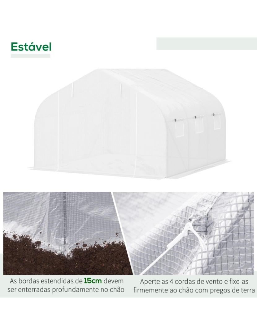 imagem de Estufa Tipo Túnel 445x299x200cm cor branco 845-0705