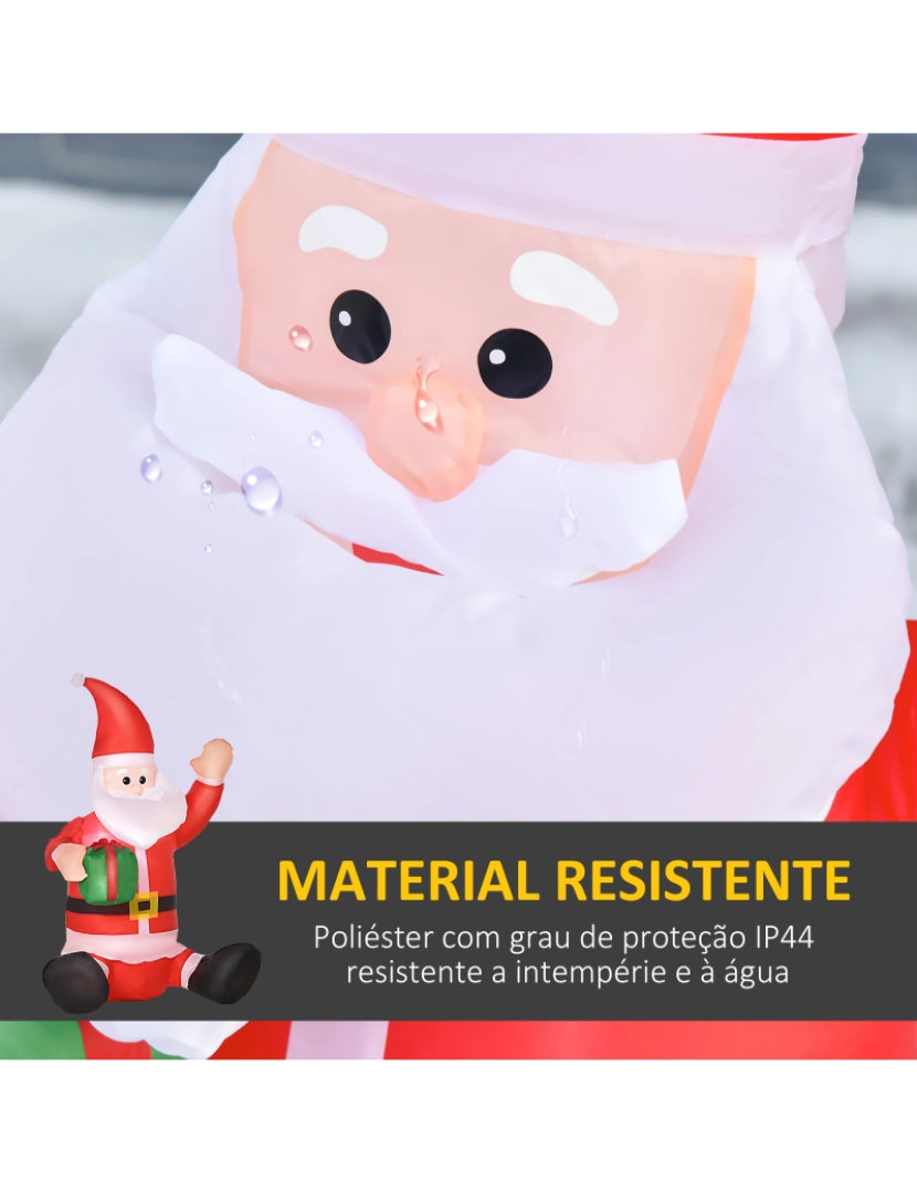 imagem de Decoração Insuflável de Natal 70x50x120cm cor branco e vermelho 844-1665