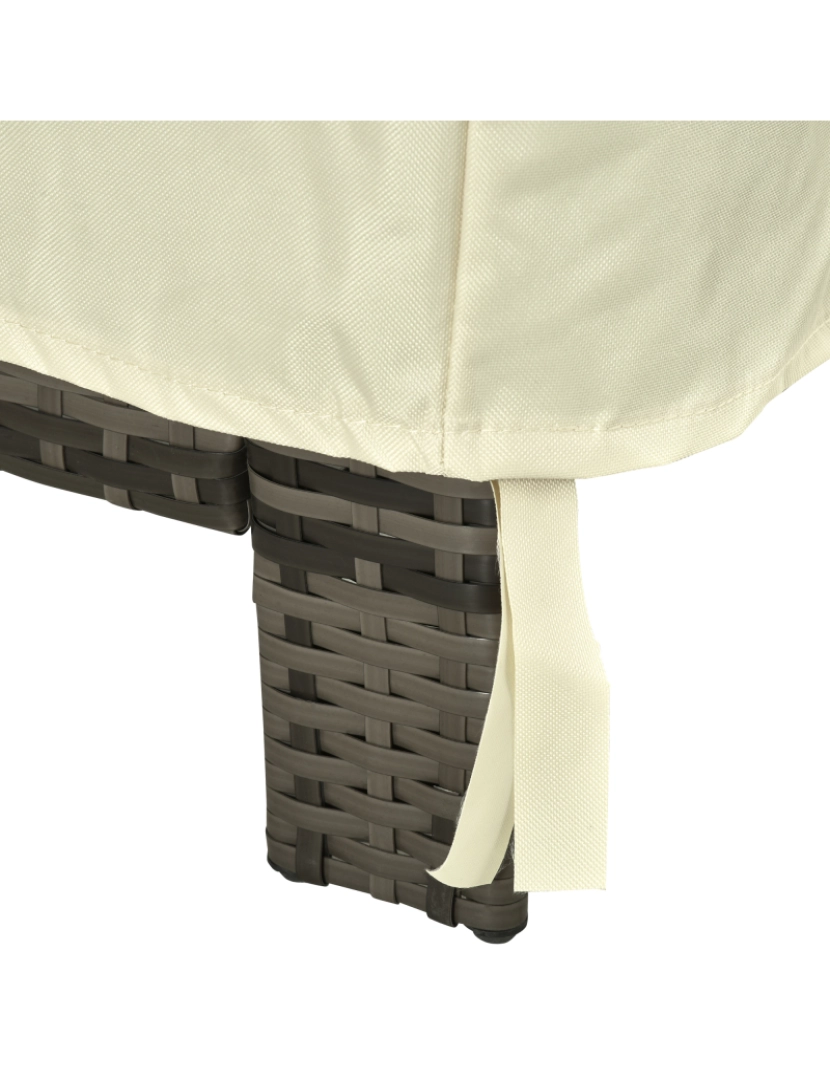 imagem de Outsunny Capa de Proteção para Cadeiras Cobertura de Móveis Proteção contra Chuva e Sol 68x87x77 cm 600D tecido Oxford4