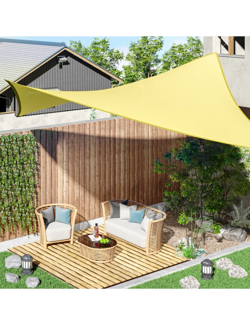 imagem de Outsunny Toldo Jardim Tecido Arena 3x4m2