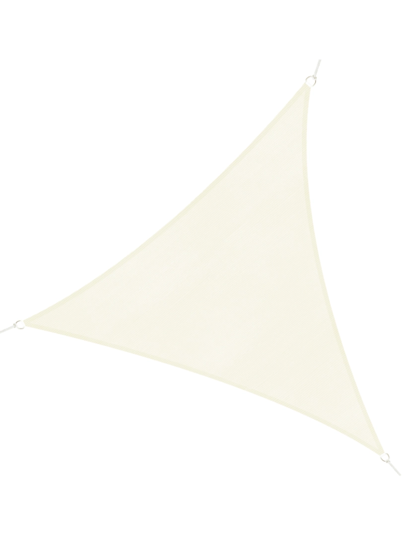 imagem de Vela de Sombra Triangular 500x500x500cm cor creme branco 01-06231