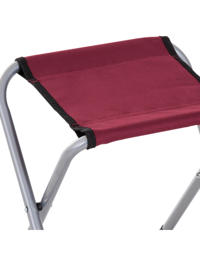 imagem de Mesa de Acampamento 120x60x69cm cor marrom e vermelho 84B-2246