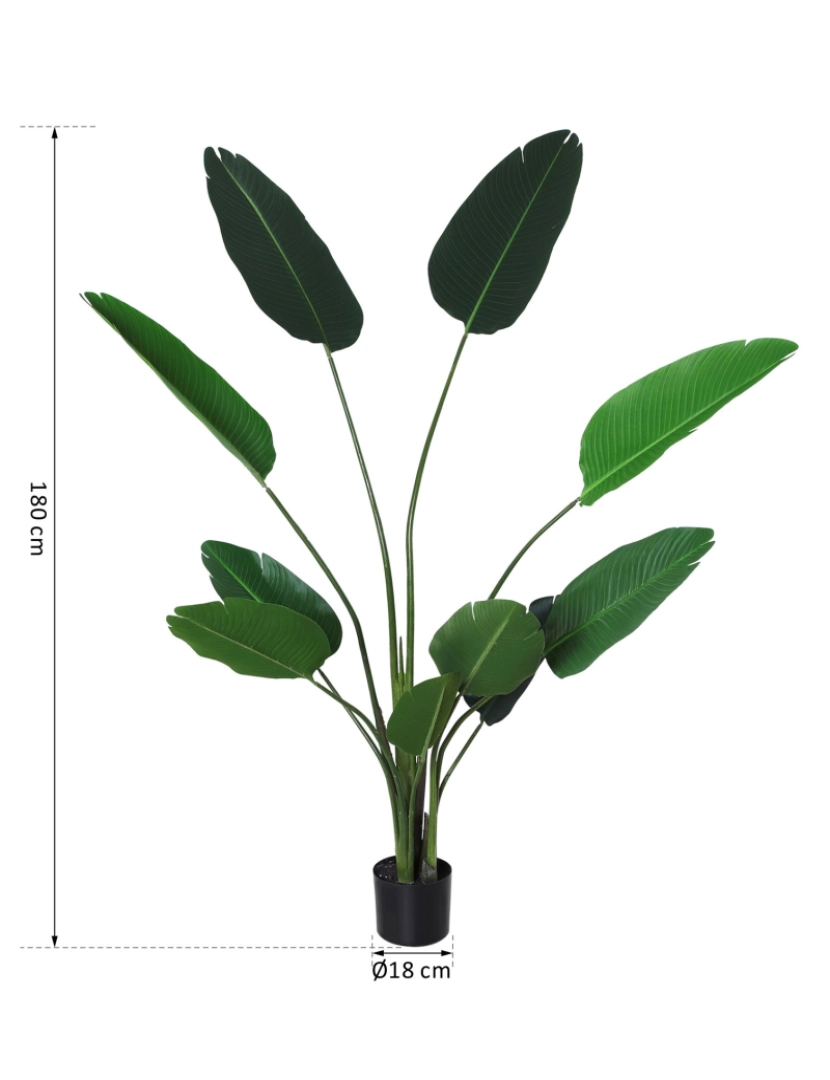 imagem de Planta Artificial Ø18x180cm cor verde 844-2633