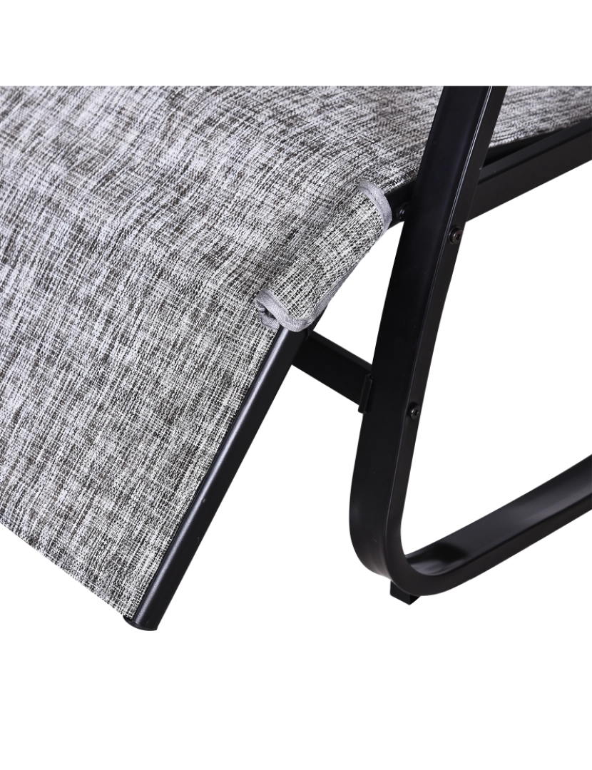 imagem de Cadeira de balanço do pátio 90x64x110cm cor cinza 84A-1215