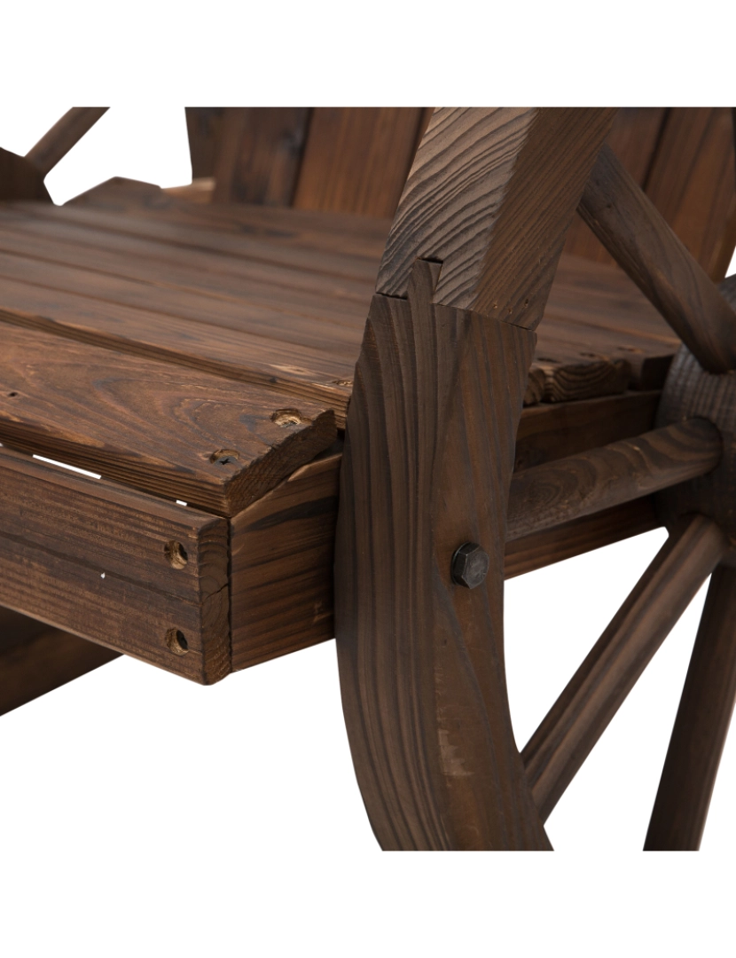imagem grande de Cadeira de balanço 88x68x97cm cor madera envejecida 84A-1268