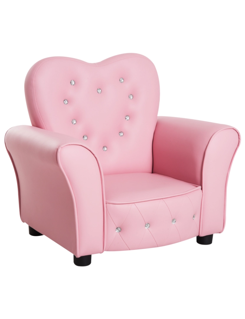 imagem de Sofá Infantil 59x41.5x49cm cor rosa 310-0251