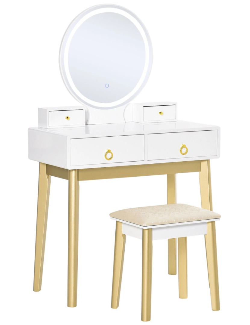 Espelho de maquilhagem com luz - espelho LED de 12 lâmpadas, espelho de  maquilhagem, posição regulável, toucador de maquilhagem com luz de 3 modos,  espelho de mesa, espelho profissional maquilhagem grande para quarto -  AliExpress
