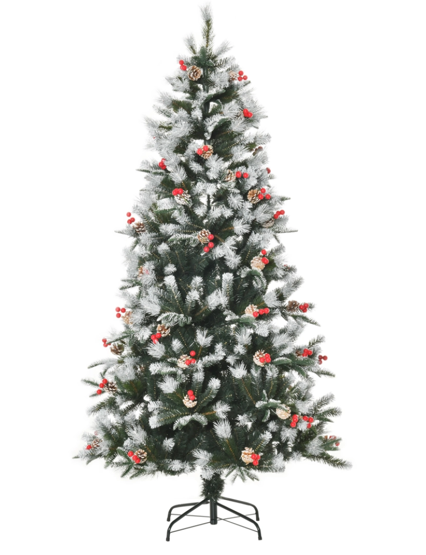 Homcom - Árvore de Natal 90x90x180cm cor verde escuro 830-360V02