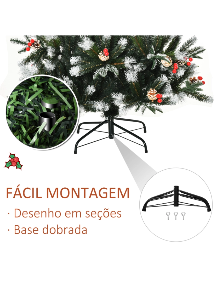 imagem de Árvore de Natal 90x90x180cm cor verde escuro 830-360V025