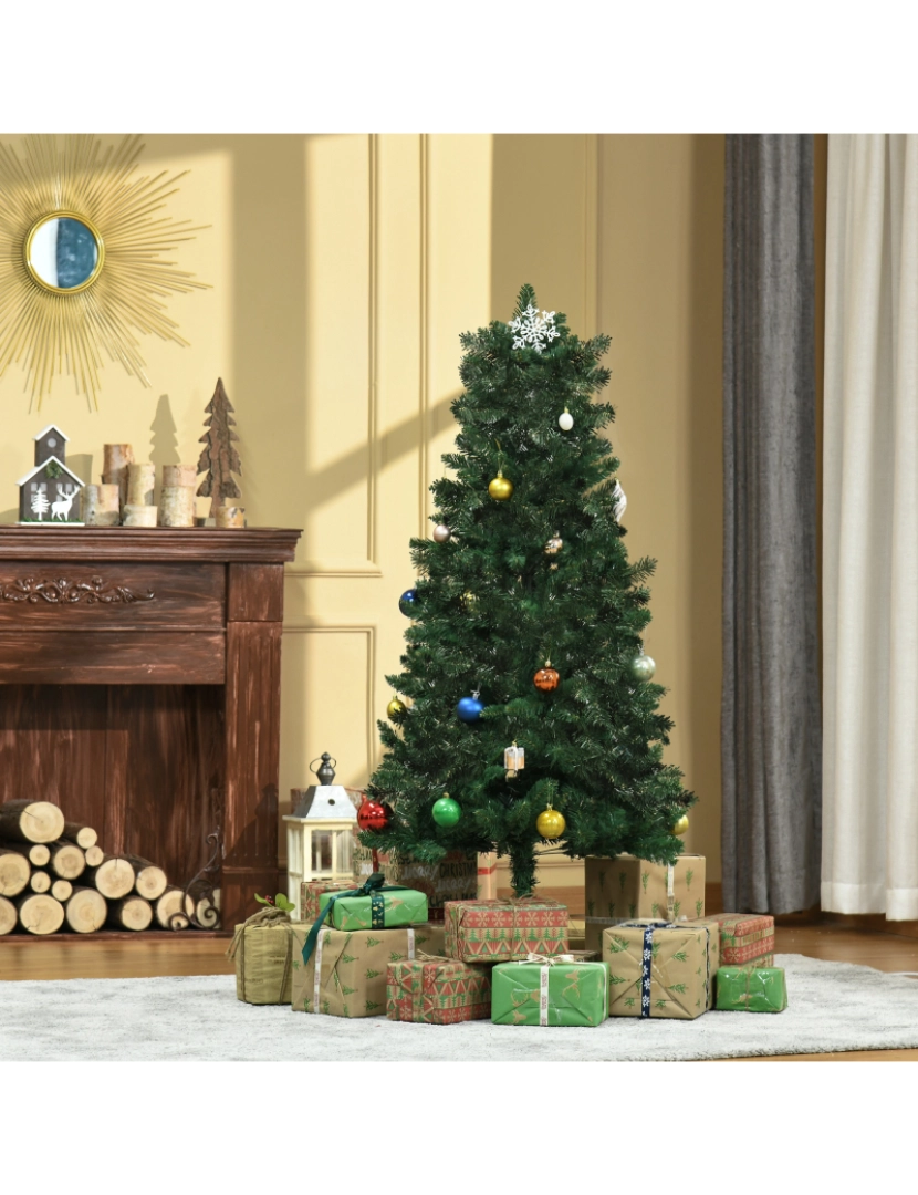 imagem de Árvore de Natal 75x75x150cm cor verde escuro 830-3542
