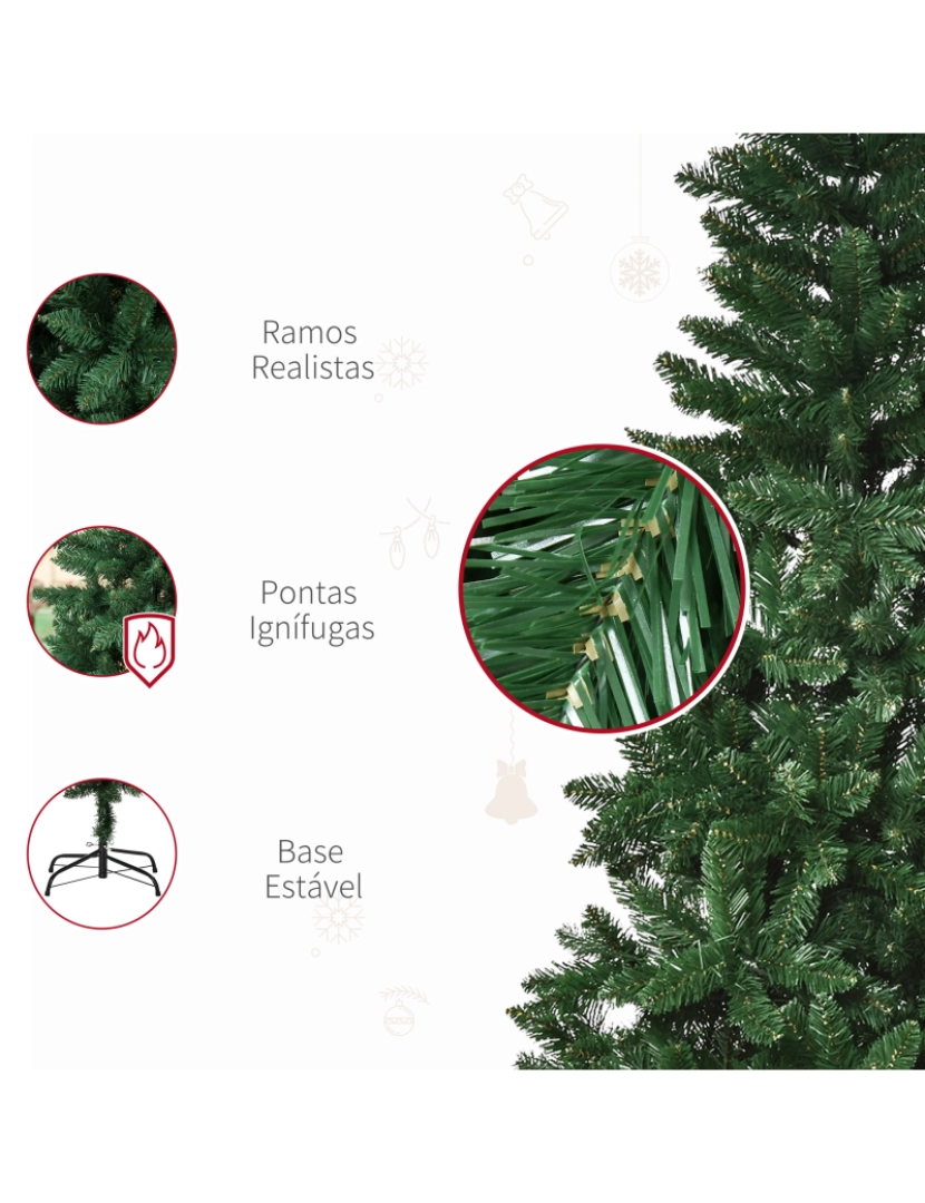 imagem de Árvore de Natal 75x75x150cm cor verde escuro 830-3547