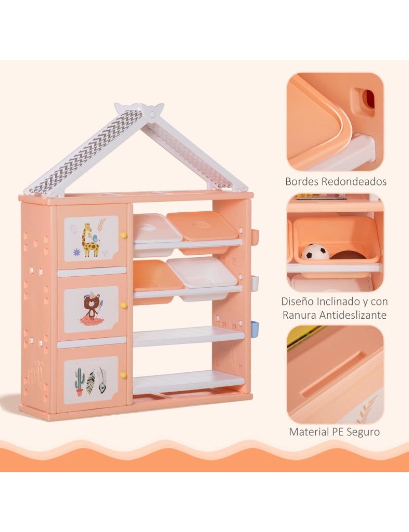 imagem de Estante Infantil 128x34x155cm cor laranja 311-040OG5