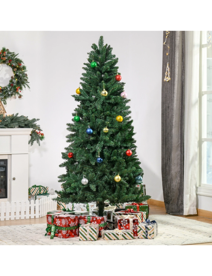 imagem de Árvore de Natal 90x90x180cm cor verde escuro 830-354V032