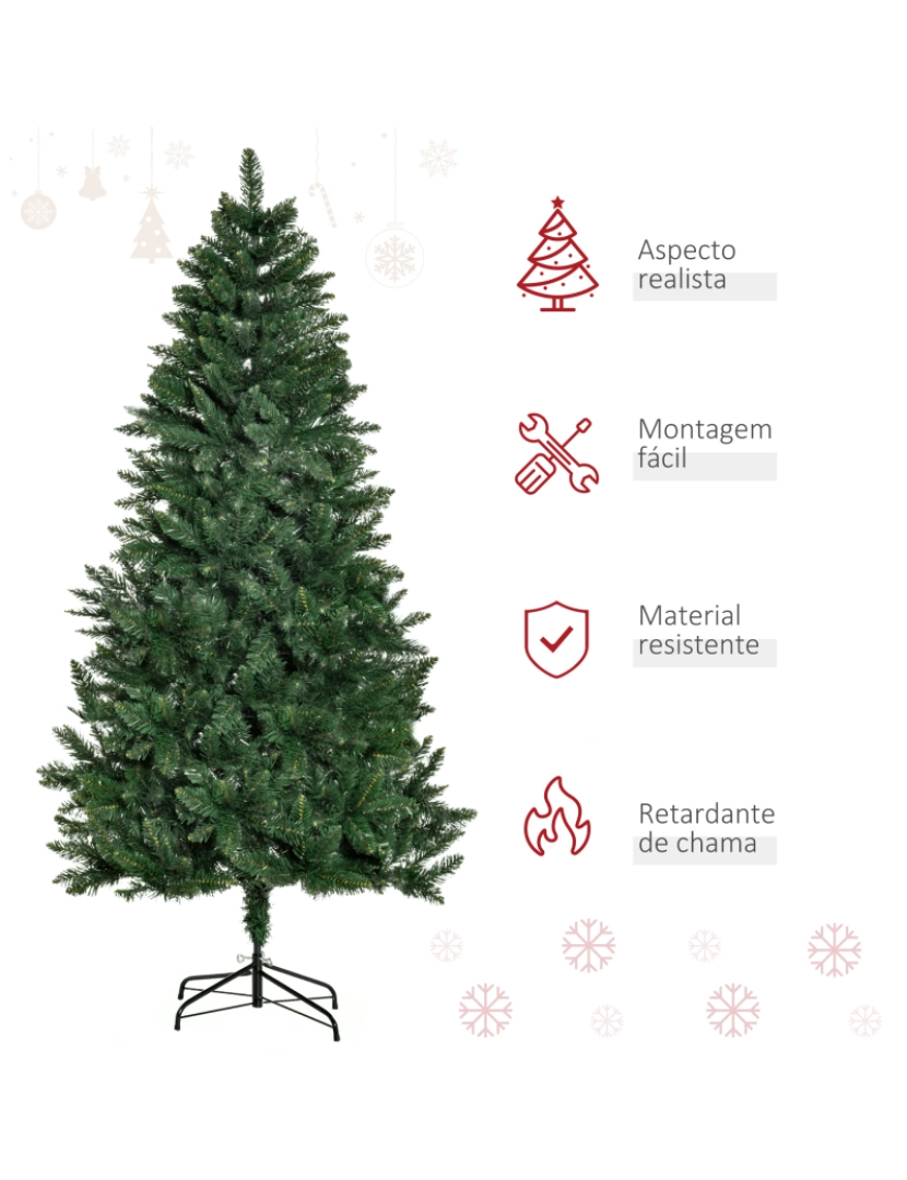 imagem de Árvore de Natal 90x90x180cm cor verde escuro 830-354V034