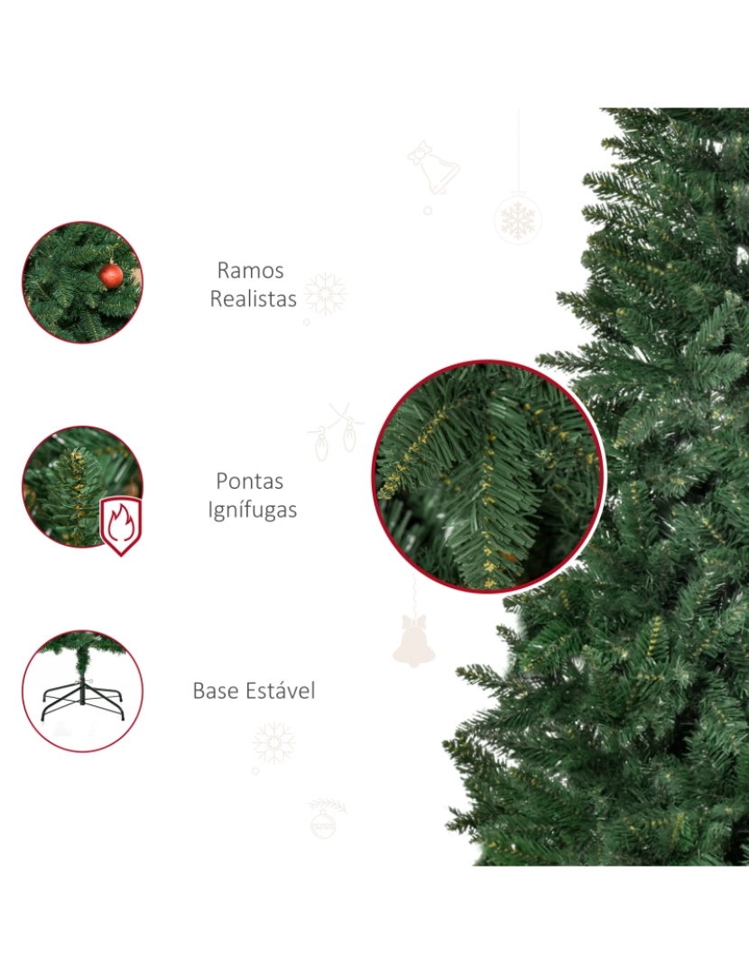 imagem de Árvore de Natal 90x90x180cm cor verde escuro 830-354V037