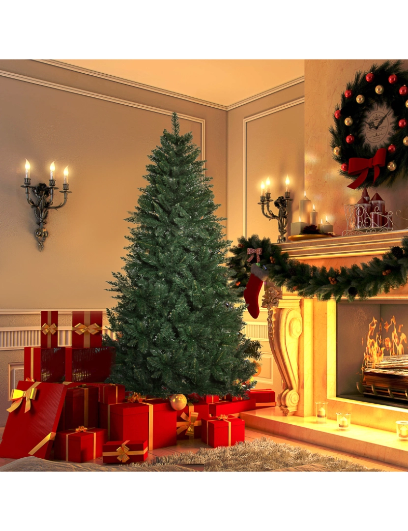 imagem de Árvore de Natal 90x90x180cm cor verde escuro 830-354V038