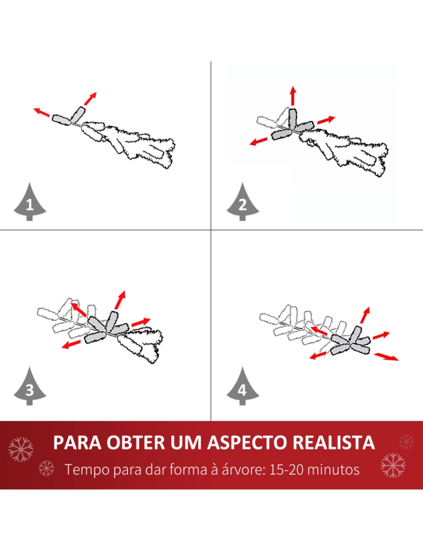 imagem de Árvore de Natal 75x75x180cm cor verde escuro 830-370V015