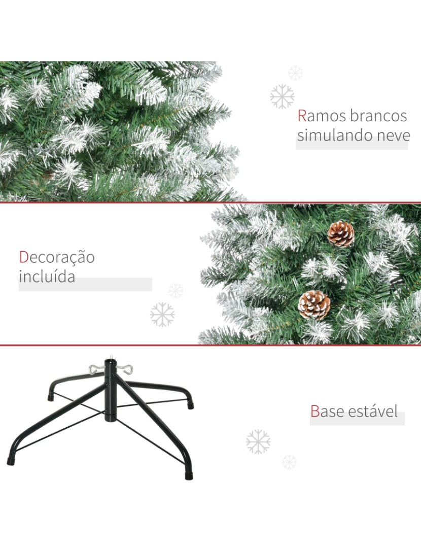 imagem de Árvore de Natal 75x75x180cm cor verde escuro 830-370V017
