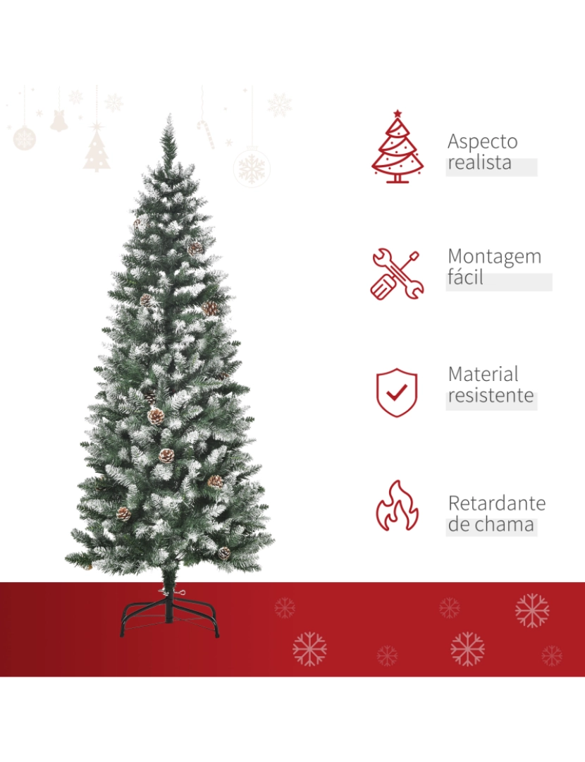 imagem de Árvore de Natal 55x55x150cm cor verde escuro 830-3704